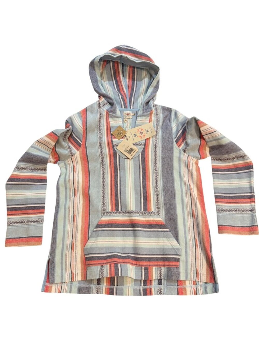 NWT Faherty Baja Hoodie Small Organic Cisco Brewers Nantucket Logo Striped $158 - Picture 3 of 17